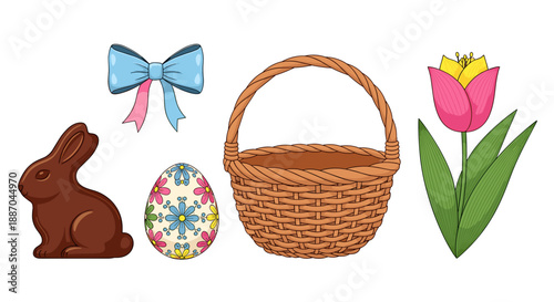 A collection of essential bathroom furniture and fixtures, including a bathtub, vanity, mirror, sink, and towel rack, on a white background.