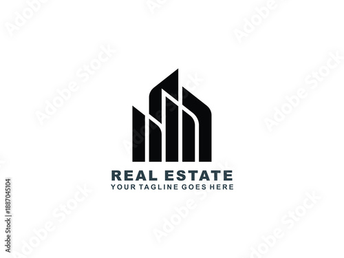 Real Estate logo Template collection, abstract house and building icons for property branding