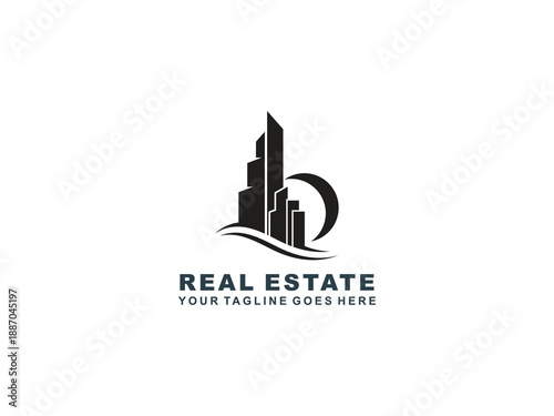 Real Estate logo Template collection, abstract house and building icons for property branding