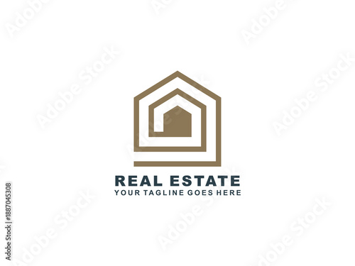 Real Estate logo Template collection, abstract house and building icons for property branding
