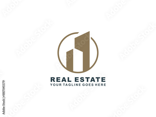 Real Estate logo Template collection, abstract house and building icons for property branding