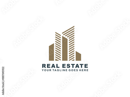 Real Estate logo Template collection, abstract house and building icons for property branding