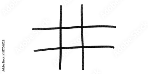 Photos Hand drawn tic tac toe game grid