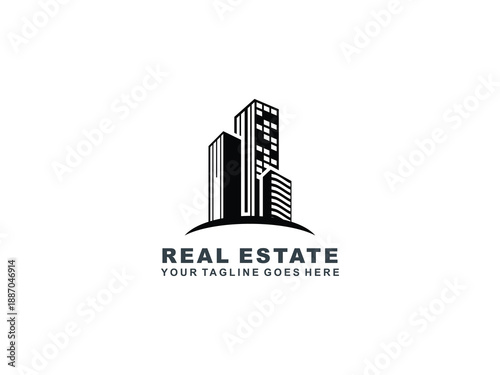 Real Estate logo Template collection, abstract house and building icons for property branding
