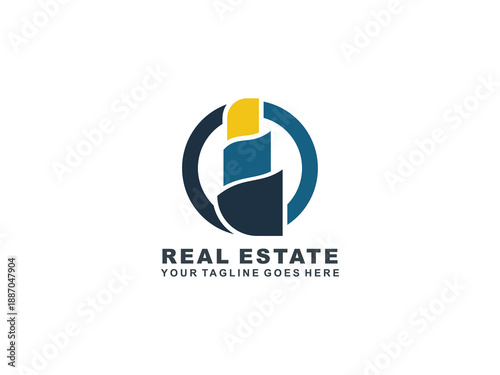 Real Estate logo Template collection, abstract house and building icons for property branding