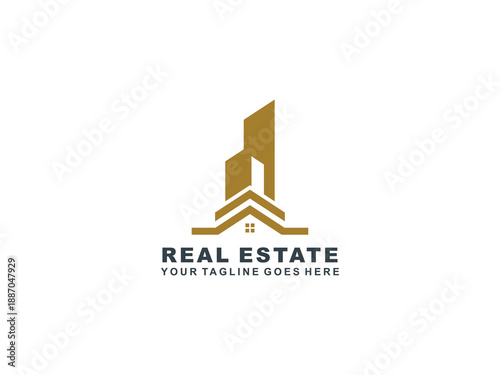 Real Estate logo Template collection, abstract house and building icons for property branding