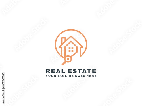 Real Estate logo Template collection, abstract house and building icons for property branding