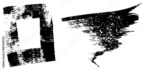 Grunge Texture Brush Strokes with Distressed Ink Effects