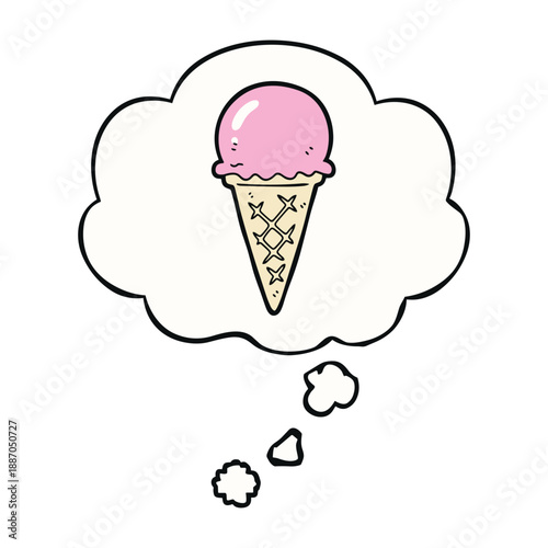 Dreaming of a pink ice cream cone