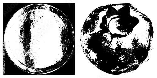 Abstract Halftone Sphere with Textured Gradient and Stylized Core