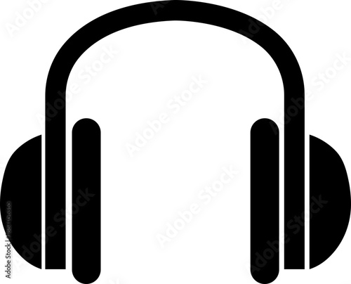 Microphone Audio Equipment Black Flat Style Vector Icon Sound Recording Symbol and Music Podcast Outline Graphic Group Featuring Mic, Headset and Earphone