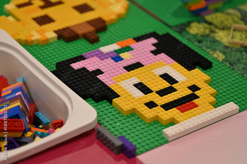 Fototapeta premium Multicolored Lego blocks 
