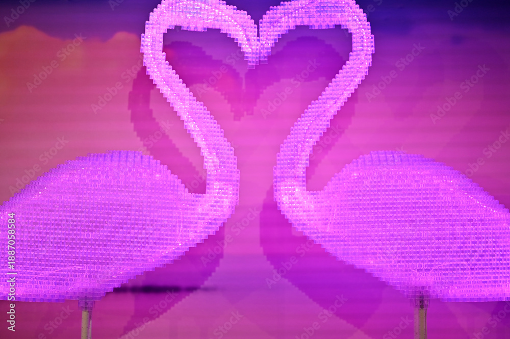 Naklejka premium LEGO flamingo