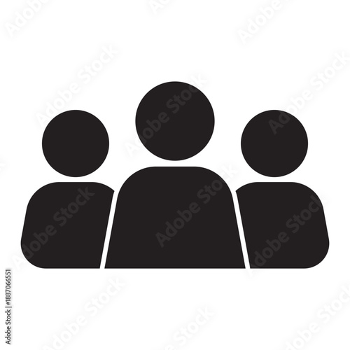 Silhouettes of a Group of People Engaged in a Discussion or Meeting