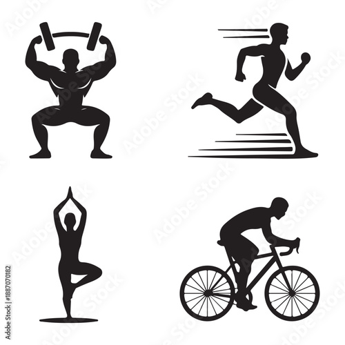 Fitness start illustration symbolizing strength and progress