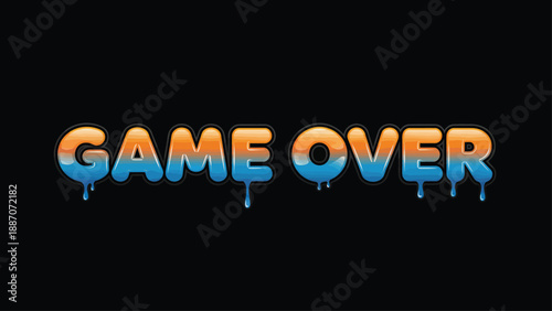 Game Over Text Dripping Effect.