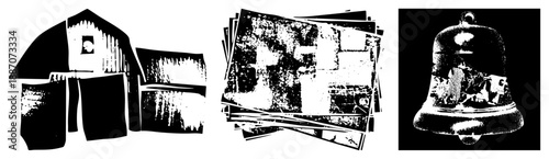 Vintage Barn, Stacked, and Bell Vector