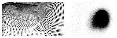 Abstract Halftone Waveform with Gradient Dot Density