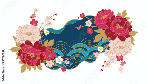 Lunar New Year Vector Background – Chinese New Year Festive Red Gold Decorative Design, No Text, 4 Colors, Premium Lunar New Year vector background featuring traditional Chinese New Year decorative.