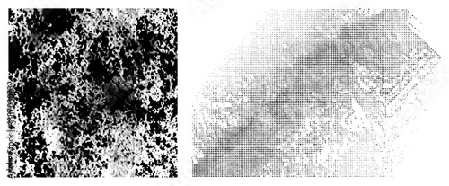 Halftone Dot Texture with Gradient Density Variation