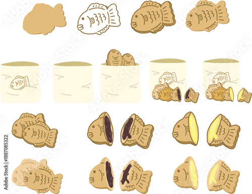 Tapety artystyczne taiyaki 붕어빵