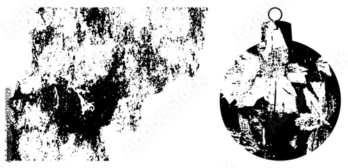 Abstract Grunge Texture with Textured Circular Ornament