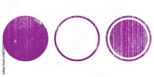 Grunge post stamp texture set isolated on white. Retro stamp texture circle for badge and label. Collection of circle stamp texture for seal, ink, round stamp, circle rubber and banner.Distress vector
