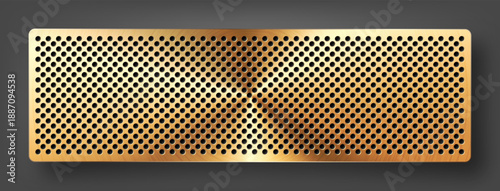 Realistic metal banner. Brushed steel or aluminium plate. Polished metal surface. Old grunge texture with scratches. Vector illustration