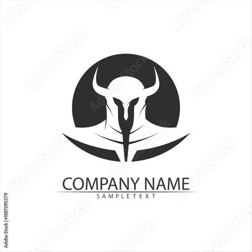 Spartan helmet logo template
