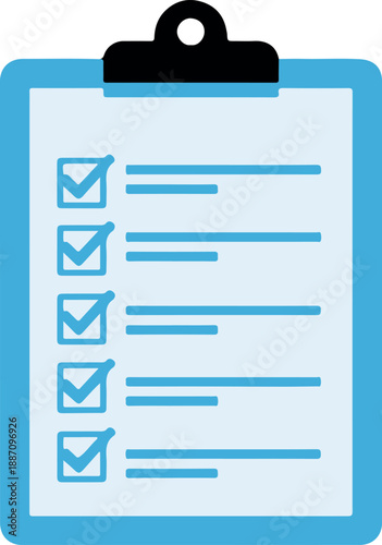 Complete checklist on clipboard representing task completion and successful project management