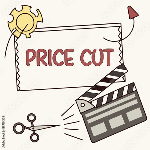 Price Cut Animation Video with Slicing Transition Effect