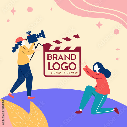 Dynamic Sale Promotion Video with Integrated Brand Logo Intro