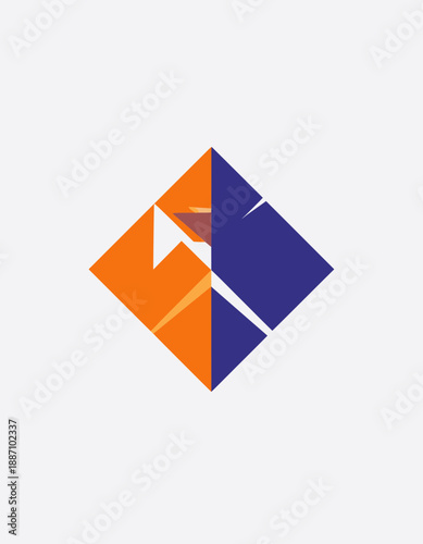 Abstract Geometric Branding Square Symbol with Sharp Edges and Contrasting Colors Free Download Abstract Geometric Branding Square Symbol with Sharp Edges and Contrasting Colors - GFXLoad