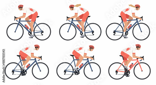 Healthy Lifestyle Woman Riding Bicycle for Exercise and Leisure