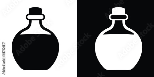 Potion bottle silhouette vector illustration
