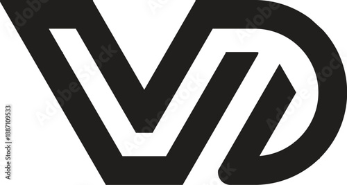 A VD arrow icon inside a circle representing a clear warning or direction symbol for web and business use