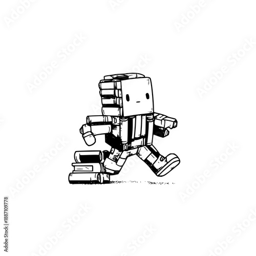 Robot Running with Books