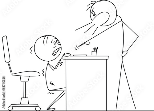 Worker complaining to supervisor Vector