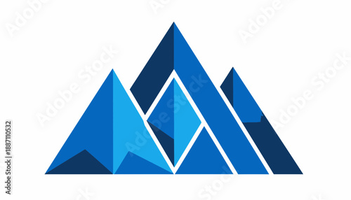 Abstract Mountain Range Graphic Emblem Representing Innovation And Peak Performance