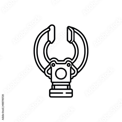 Bold Monoline Mechanical Pincer Icon