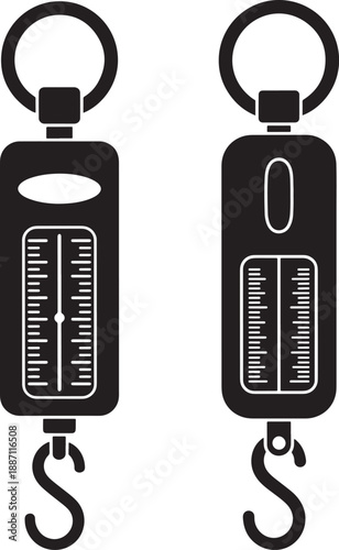 Spring scale measurement icons