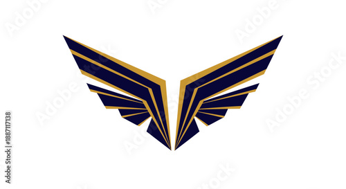 Abstract Wing Design Depicting Sophistication, Freedom, and Achievement in Graphic Format