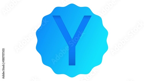 Professional animation of the letter Y in a modern visual style. Perfect for education, alphabet concepts, typography visuals, branding videos and creative motion design use.