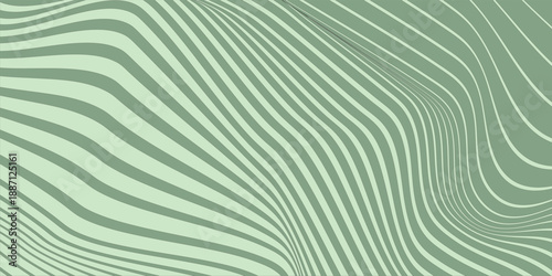 Abstract background with green hexadecimal lines and waves. Vector eps.