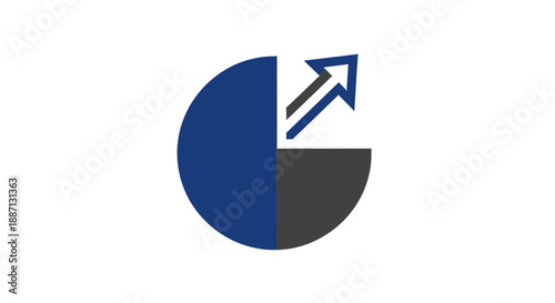 Business Growth Visualization: Pie Chart with Dynamic Arrow Indicating Rising Trend Free Download Business Growth Visualization: Pie Chart with Dynamic Arrow Indicating Rising Trend - GFXLoad