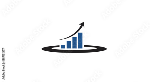Business Growth Visualization: Representing Progress and Exponential Rise in Financial Markets