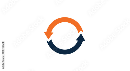 Circular Arrow Design Indicating Iteration, Process, Cycle, And Continuous Movement Visually