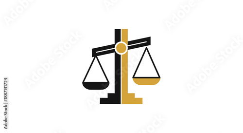 Balance Symbol Abstract Style Design For Legal Profession Justice Law Firm Concept
