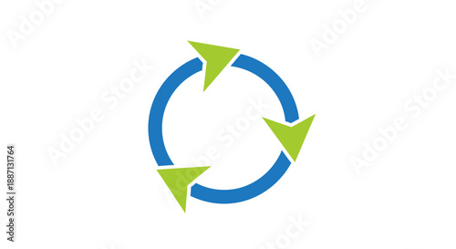 Circular Arrows Symbolizing Cycle, Recycling, Process, Renew, And Continuous Movement