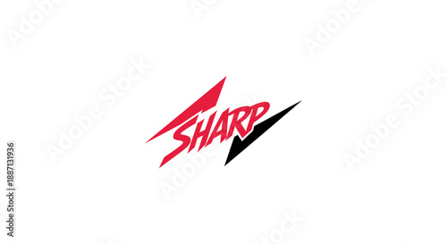Bold Logo Design Featuring The Word Sharp in a Stylish and Dynamic Arrangement